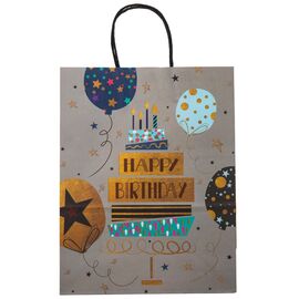 Подарочный пакет "Happy Birthday", 25,5*33 см, изображение 3 ᐒ купить на  ❤ Like7km.com.ua