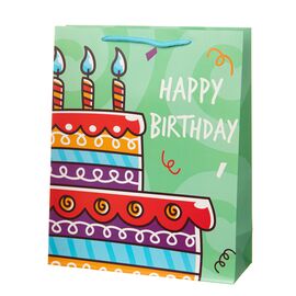 Подарочный пакет "Birthday gifts" 31 * 12 * 40, изображение 3 ᐒ купить на  ❤ Like7km.com.ua