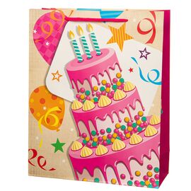 Подарочный пакет "Birthday cake" 31 * 12 * 40, изображение 2 ᐒ купить на  ❤ Like7km.com.ua