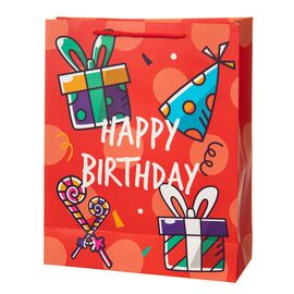 Подарочный пакет "Birthday gifts" 31 * 12 * 40, изображение 4 ᐒ купить на  ❤ Like7km.com.ua