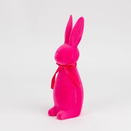 Фигурка флоковая "Пасхальный зайчик", розовая, 30 см, изображение 2 ᐒ купить на  ❤ Like7km.com.ua