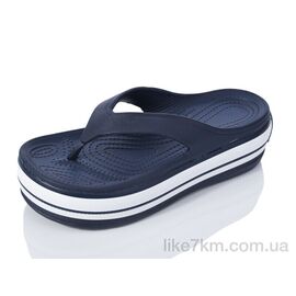 Шлепанцы женские Лето N508 navy-white (6 пар р.37-40) "Inblue" оптом со склада 7км ᐒ купить на  ❤ Like7km.com.ua