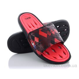 Шлепанцы мужские Лето R021 (w43) red-black (6 пар р.40-45) "Obuvok" оптом со склада 7км ᐒ купить на  ❤ Like7km.com.ua