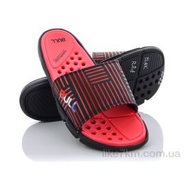 Шлепанцы мужские Лето R022  black-red (6 пар р.40-45) "Obuvok" оптом со склада 7км ᐒ купить на  ❤ Like7km.com.ua
