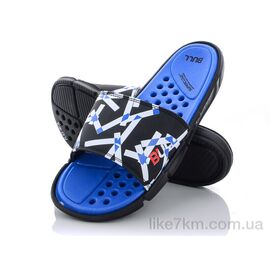 Шлепанцы мужские Лето R023  black-blue (6 пар р.40-45) "Obuvok" оптом со склада 7км ᐒ купить на  ❤ Like7km.com.ua