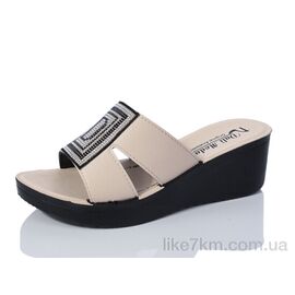 Шлепанцы женские Лето 0970A beige (6 пар р.36-40) "Sali-2" оптом со склада 7км ᐒ купить на  ❤ Like7km.com.ua