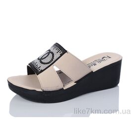 Шлепанцы женские Лето 0970B beige (6 пар р.36-40) "Sali-2" оптом со склада 7км ᐒ купить на  ❤ Like7km.com.ua