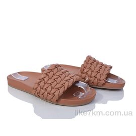 Шлепанцы женские Лето 17730 brown (9 пар р.36-40) "LOOK STOCK" оптом со склада 7км ᐒ купить на  ❤ Like7km.com.ua