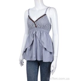 Блузка Лето 506 (08882) grey (3 шт. р.S-L) "Obuvok" оптом со склада 7км ᐒ купить на  ❤ Like7km.com.ua