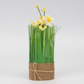 Пасхальная композиция «Желтые цветы», 20 см ᐒ купить на  ❤ Like7km.com.ua