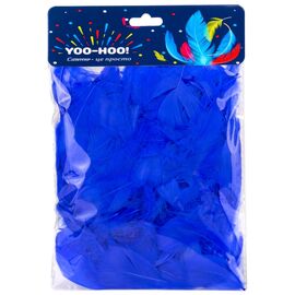 Декоративные перья, синие YOO-HOO! ᐒ купить на  ❤ Like7km.com.ua