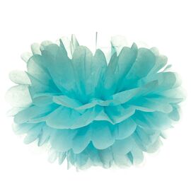 Бумажный пом-пон, голубой 40 см. ᐒ купить на  ❤ Like7km.com.ua