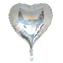 Шар надувной "Сердце" (silver) ᐒ купить на  ❤ Like7km.com.ua