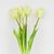 Букет латексных тюльпанов, 5 бутонов, бело-зеленый, 44 см, изображение 2 ᐒ купить на  ❤ Like7km.com.ua