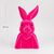 Фигурка флоковая "Пасхальный зайчик", розовая, 40 см ᐒ купить на  ❤ Like7km.com.ua