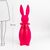 Фигурка флоковая "Пасхальный зайчик", темно-розовая, 70 см ᐒ купить на  ❤ Like7km.com.ua