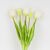 Букет латексных тюльпанов, 5 бутонов, бело-зеленый, 38 см, изображение 2 ᐒ купить на  ❤ Like7km.com.ua
