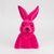 Фигурка флоковая "Пасхальный зайчик", розовая, 25 см, изображение 3 ᐒ купить на  ❤ Like7km.com.ua