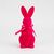 Фигурка флоковая "Пасхальный зайчик", темно-розовая, 23 см, изображение 3 ᐒ купить на  ❤ Like7km.com.ua