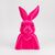 Фигурка флоковая "Пасхальный зайчик", розовая, 40 см, изображение 3 ᐒ купить на  ❤ Like7km.com.ua