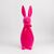 Фигурка флоковая "Пасхальный зайчик", розовая, 70 см, изображение 3 ᐒ купить на  ❤ Like7km.com.ua