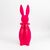 Фигурка флоковая "Пасхальный зайчик", темно-розовая, 70 см, изображение 3 ᐒ купить на  ❤ Like7km.com.ua