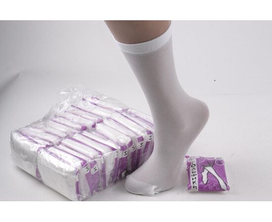 Гольфики без лайкры White (00102/White) | 50 пар ᐒ купить на  ❤ Like7km.com.ua