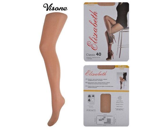 Колготки Elizabeth 40 den classic Visone р.3 (00114) | 5 шт. ᐒ купить на  ❤ Like7km.com.ua