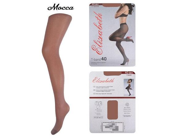 Колготки Elizabeth 40 den t-band Mocco р.2 (00116) | 5 шт. ᐒ купить на  ❤ Like7km.com.ua