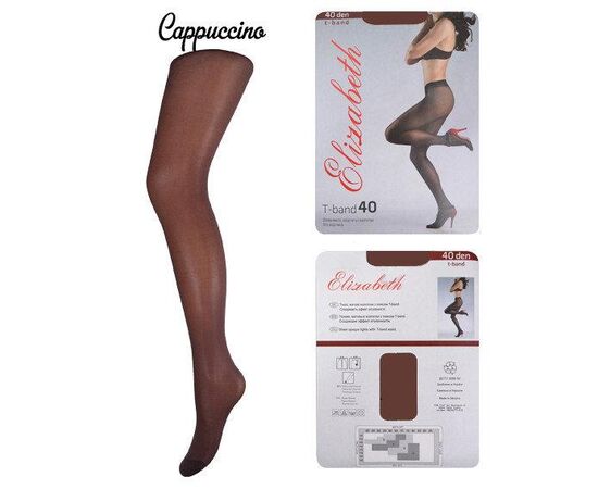 Колготки Elizabeth 40 den t-band Cappuccino р.3 (00116) | 5 шт. ᐒ купить на  ❤ Like7km.com.ua