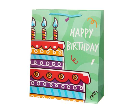 Подарочный пакет "Birthday gifts" 31 * 12 * 40, изображение 3 ᐒ купить на  ❤ Like7km.com.ua