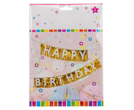 Декоративная шторка для фотозоны "Happy Birthday", розовая, изображение 2 ᐒ купить на  ❤ Like7km.com.ua