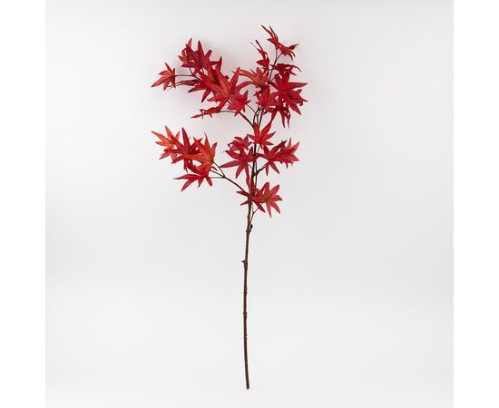 Искусственная ветка "Клен осенний", красная, 85 см, изображение 2 ᐒ купить на  ❤ Like7km.com.ua