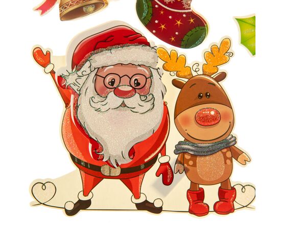 Набор наклеек "Веселый Санта" * случайный выбор дизайна, изображение 2 ᐒ купить на  ❤ Like7km.com.ua