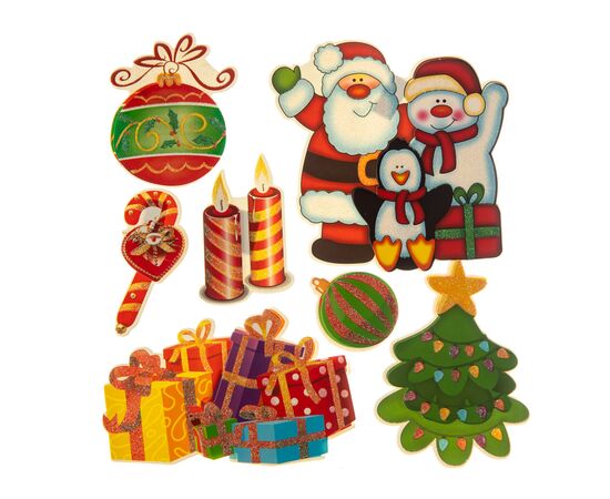 Набор наклеек "Веселый Санта" * случайный выбор дизайна, изображение 4 ᐒ купить на  ❤ Like7km.com.ua