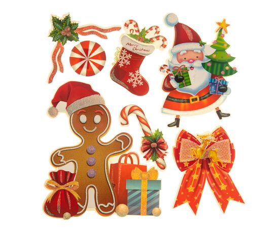 Набор наклеек "Веселый Санта" * случайный выбор дизайна, изображение 6 ᐒ купить на  ❤ Like7km.com.ua