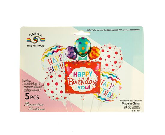 Набор воздушных шаров "Конфети" *рандомный выбор дизайна, изображение 2 ᐒ купить на  ❤ Like7km.com.ua