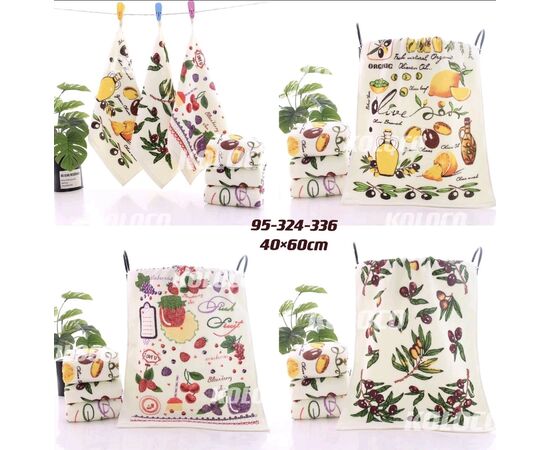 Кухонное полотенце "Махра фрукты, ягоды, поварёнок", изображение 2 ᐒ купить на  ❤ Like7km.com.ua