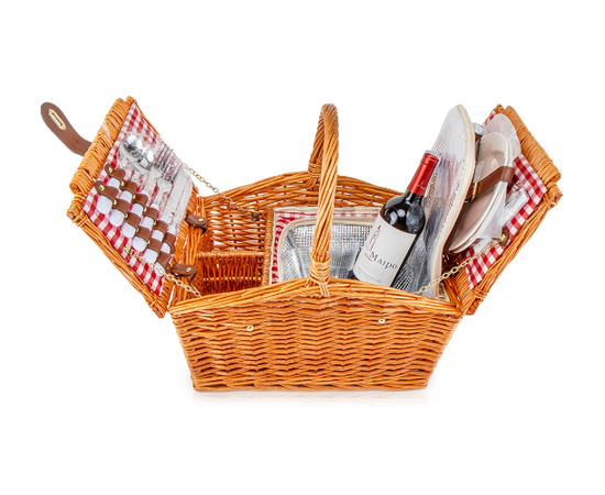 Кошик для пікніка "Рандеву" на 2 особи, коричневий (0503-028), изображение 3 ᐒ купить на  ❤ Like7km.com.ua