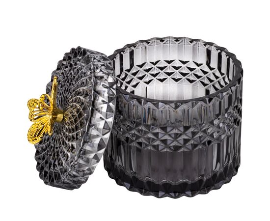 Емкость для хранения "Золотая бабочка", серая, 10,5 см, изображение 3 ᐒ купить на  ❤ Like7km.com.ua