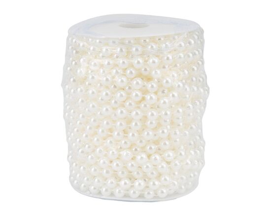 Гирлянда из бусин, белая, 15 м, изображение 2 ᐒ купить на  ❤ Like7km.com.ua