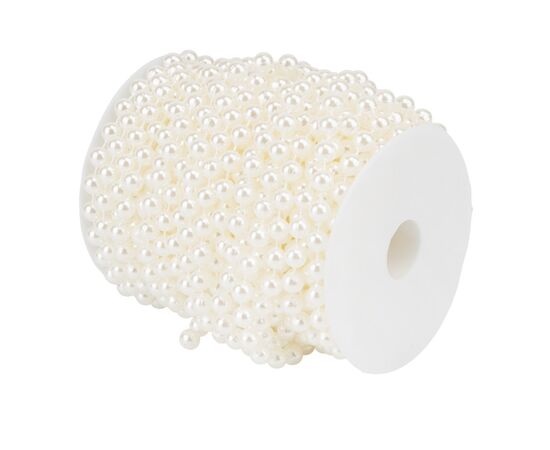 Гирлянда из бусин, белая, 15 м, изображение 3 ᐒ купить на  ❤ Like7km.com.ua