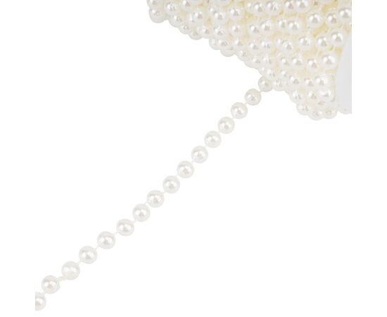 Гирлянда из бусин, белая, 15 м, изображение 5 ᐒ купить на  ❤ Like7km.com.ua