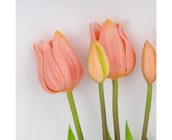 Букет латексных тюльпанов, 5 бутонов, розовый, 50 см, изображение 2 ᐒ купить на  ❤ Like7km.com.ua