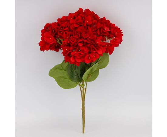 Букет гортензий, 5 бутонов, красный, 48 см, изображение 3 ᐒ купить на  ❤ Like7km.com.ua