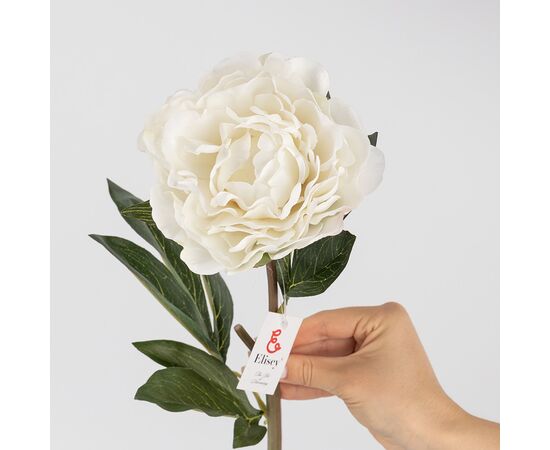 Искусственные пионы с эфектом живого прикосновения, белые, 67 см, изображение 3 ᐒ купить на  ❤ Like7km.com.ua