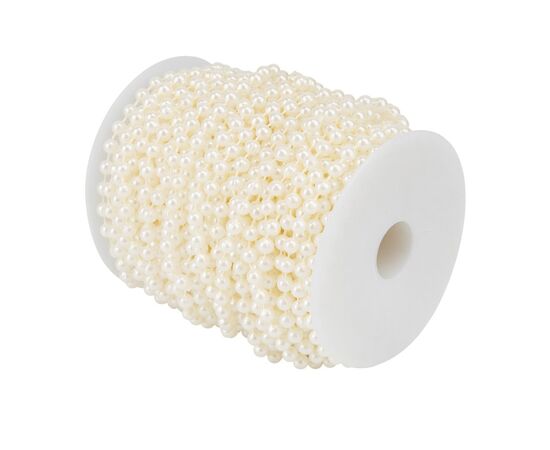 Гирлянда из бусин, кремовая, 15 м, изображение 3 ᐒ купить на  ❤ Like7km.com.ua