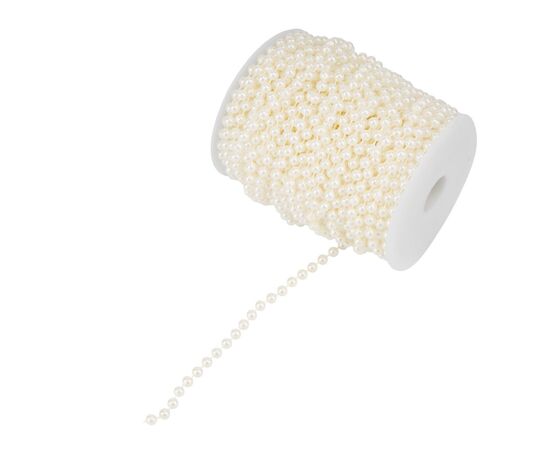 Гирлянда из бусин, кремовая, 15 м, изображение 4 ᐒ купить на  ❤ Like7km.com.ua