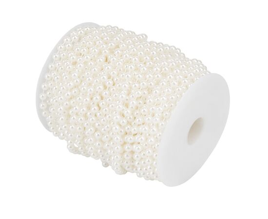 Гирлянда из бусин, белая, 15 м, изображение 3 ᐒ купить на  ❤ Like7km.com.ua