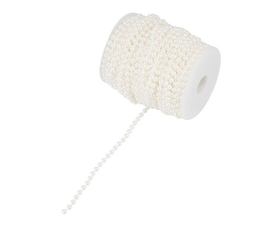 Гирлянда из бусин, белая, 15 м, изображение 4 ᐒ купить на  ❤ Like7km.com.ua